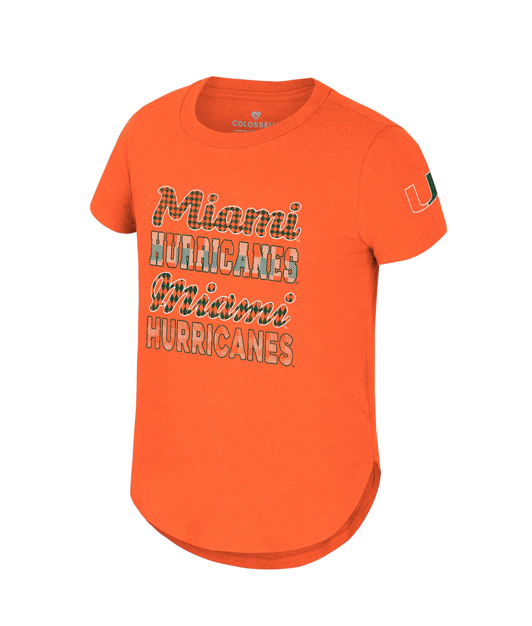 Miami Hurricanes Colosseum Girls Flame Princess T-Shirt - Orange