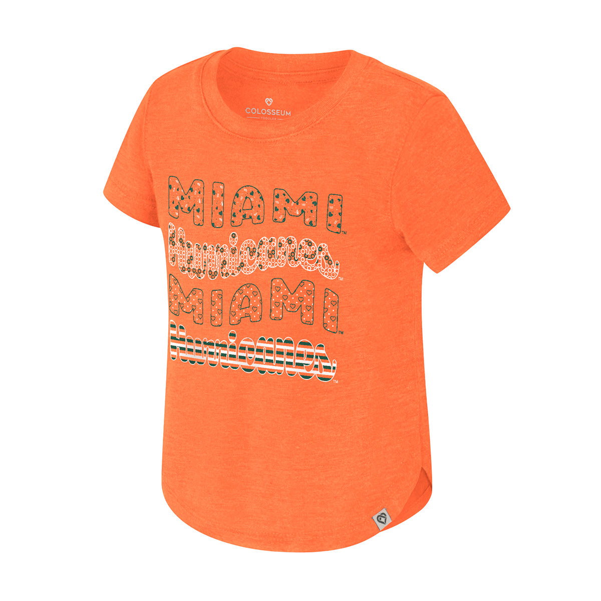 Miami Hurricanes Colosseum Toddler Girls Rogan T-Shirt - Orange