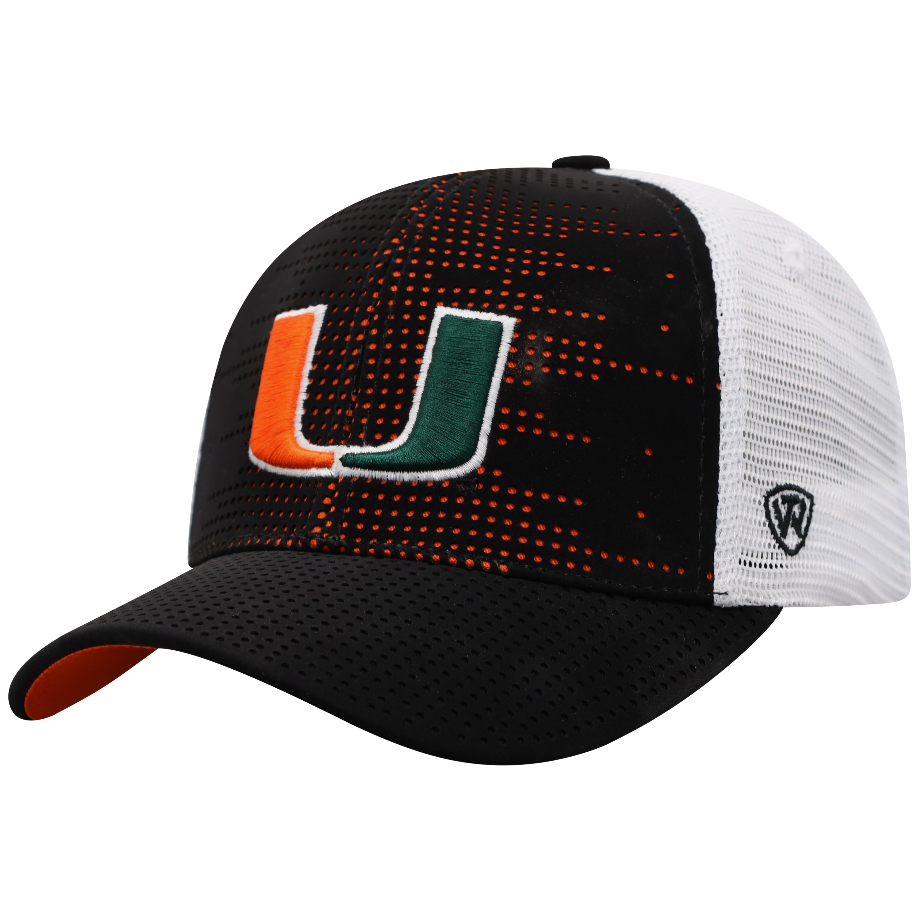 Miami Hurricanes TOW Crushed Adjustable Youth Snapback Two-Tone Hat - Black/Orange/White