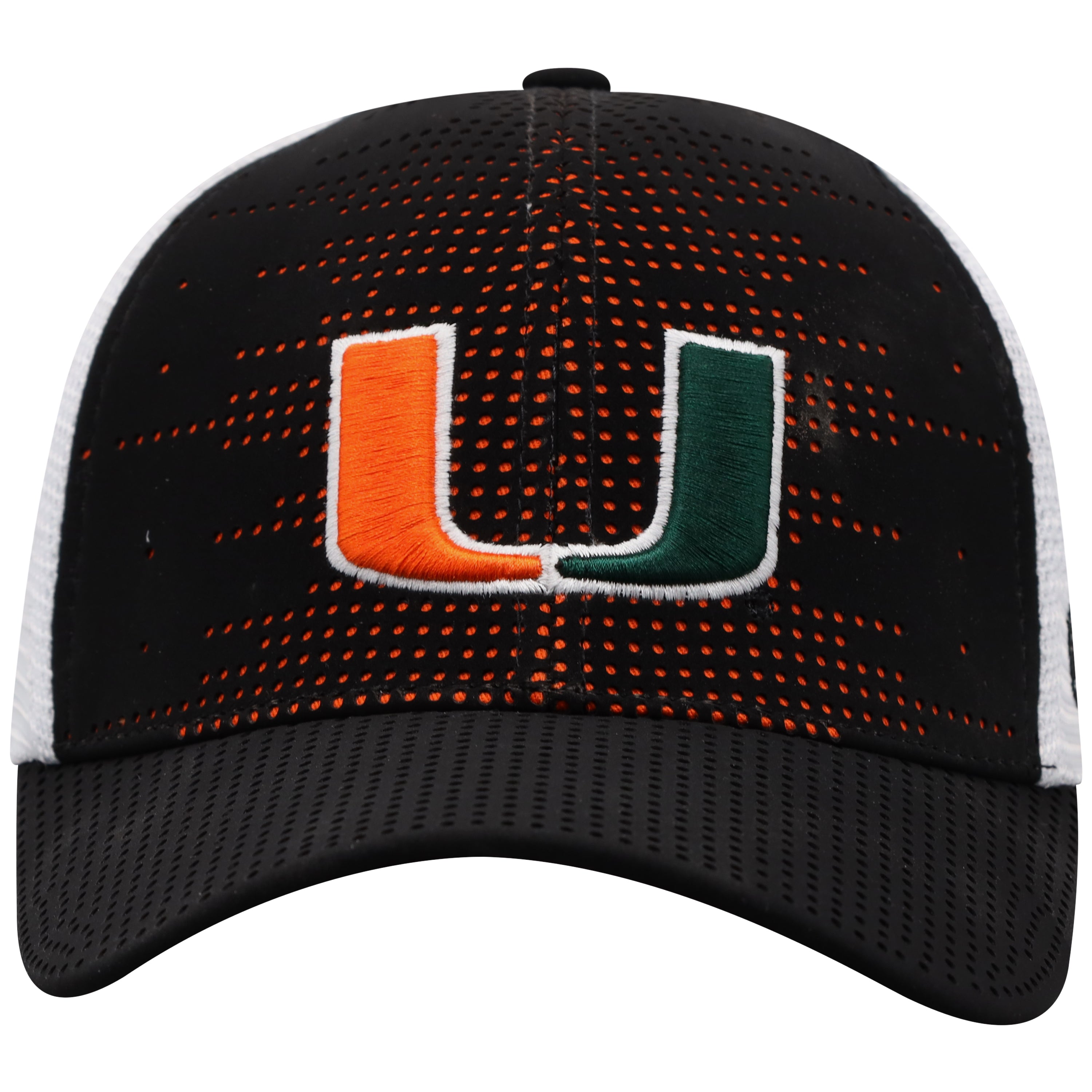 Miami Hurricanes TOW Crushed Adjustable Youth Snapback Two-Tone Hat - Black/Orange/White