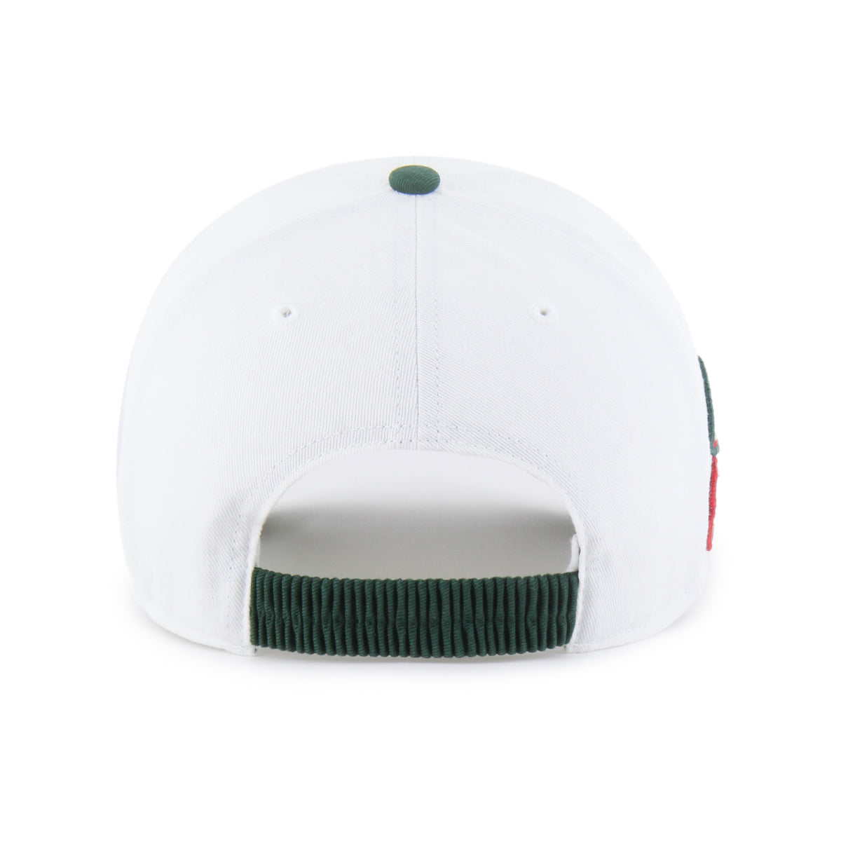 Miami Hurricanes Women's 47 Brand Trendy Badge Clean Up Hat - White/Green
