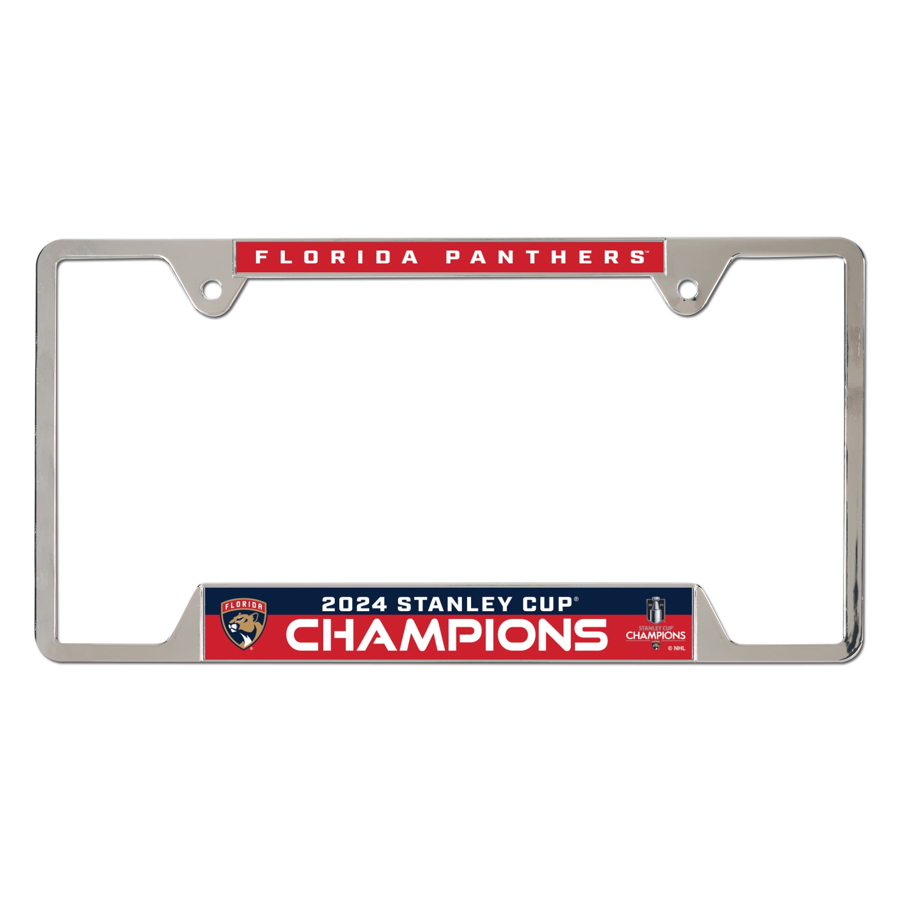 Florida Panthers 2024 Stanley Cup Champions Metal License Plate Frame