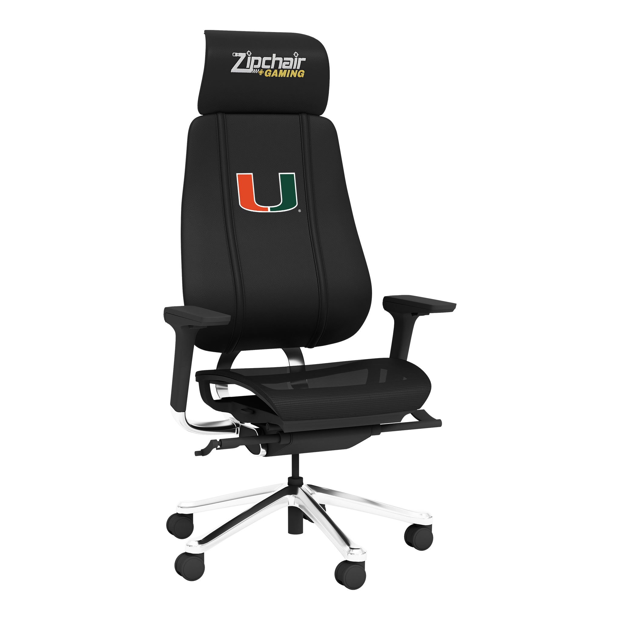 PhantomX Gaming Chair with Miami Hurricanes Logo