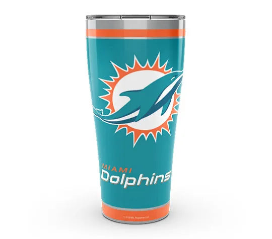 Miami Dolphins 30oz Tervis Touchdown S/S Tumbler w/ Lid - Aqua
