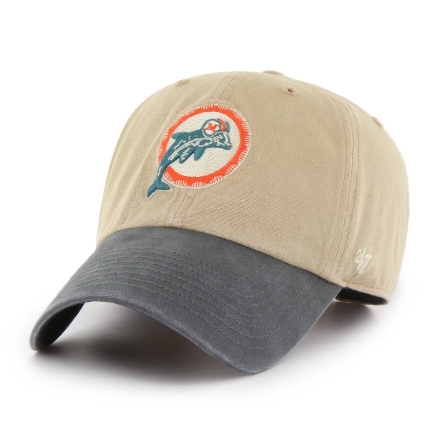 Miami Dolphins '47 Brand Historic  Ashford adjustable Original Logo Hat - Khaki