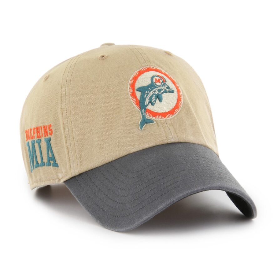 Miami Dolphins '47 Brand Historic  Ashford adjustable Original Logo Hat - Khaki