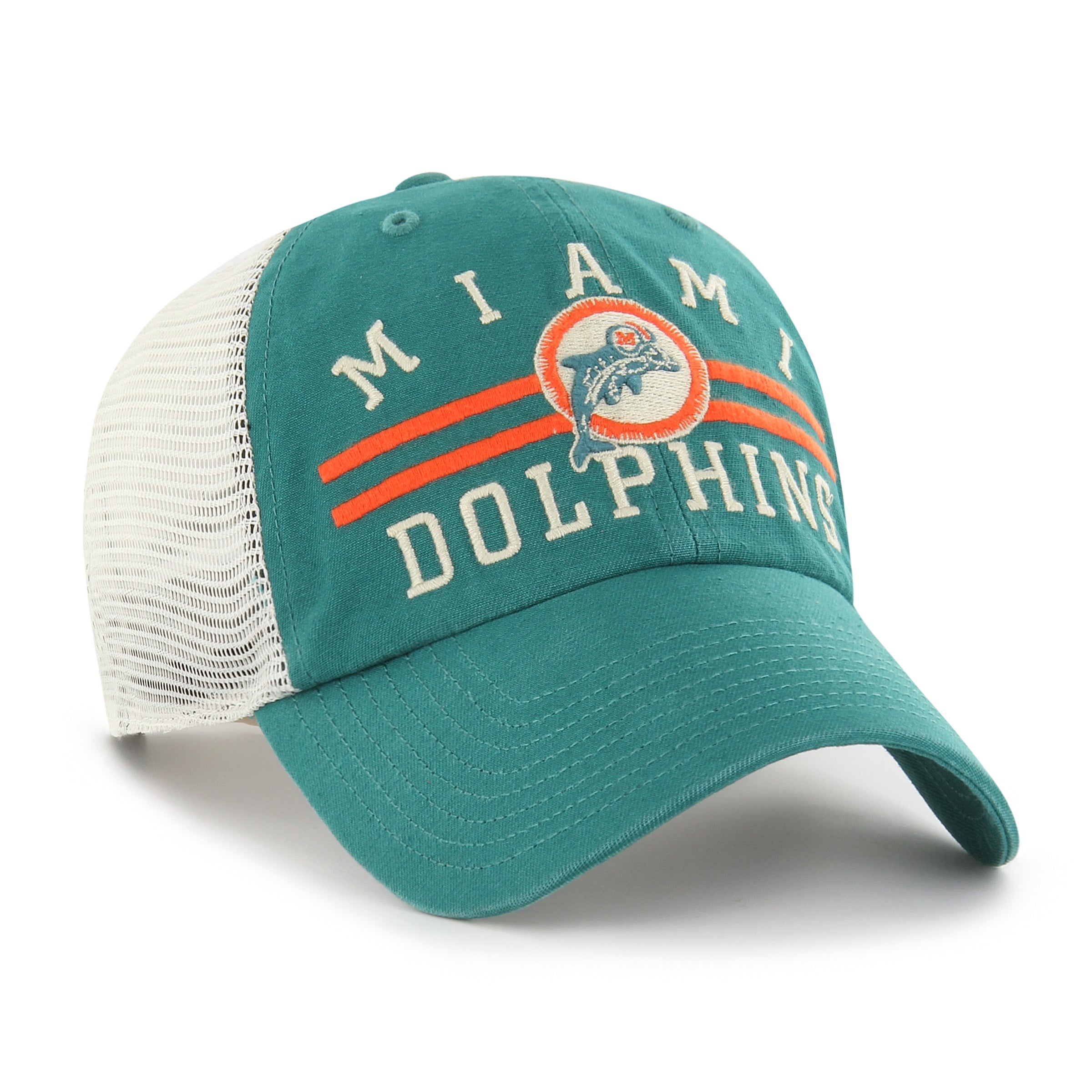 Miami Hat Dolphins Legacy Teal Up Clean Tailgate Adjustable 47 Brand