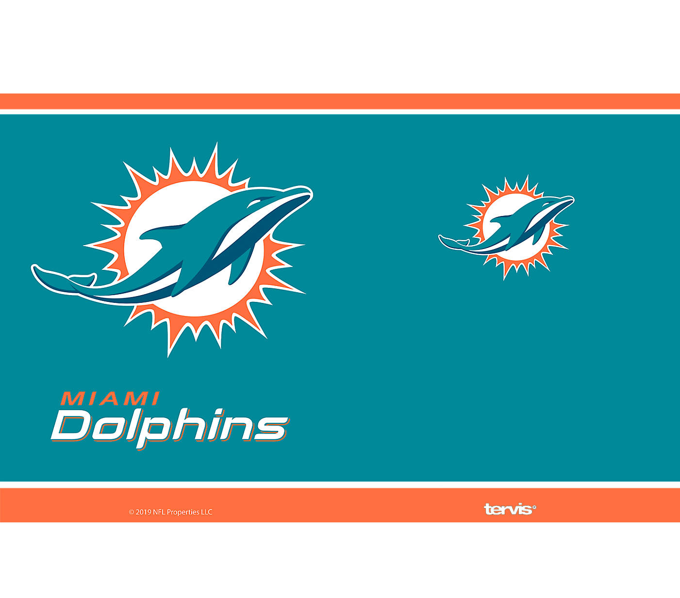 Miami Dolphins 30oz Tervis Touchdown S/S Tumbler w/ Lid - Aqua