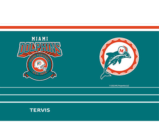 Miami Dolphins 20oz Vintage Logo Tervis Stainless Steel Tumbler