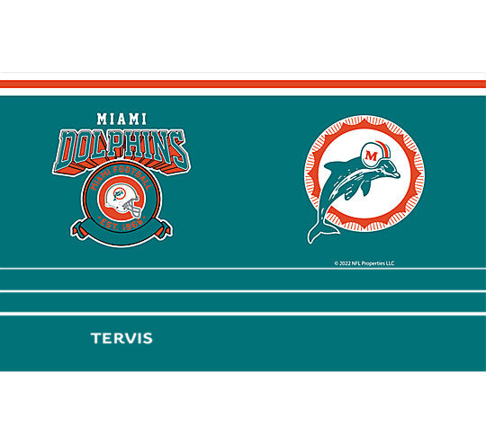 Miami Dolphins 30oz Tervis Vintage S/S Tumbler w/ Lid - Aqua