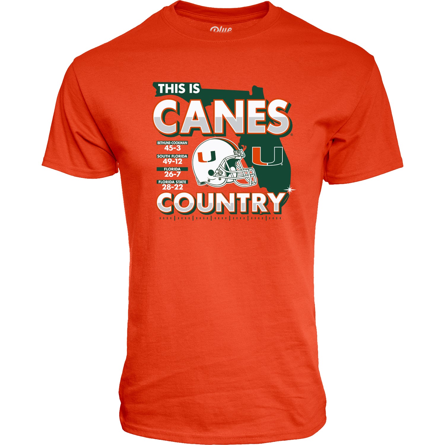 Pre-Order Miami Hurricanes Canes Country 2025 State Champs T-Shirt - Orange