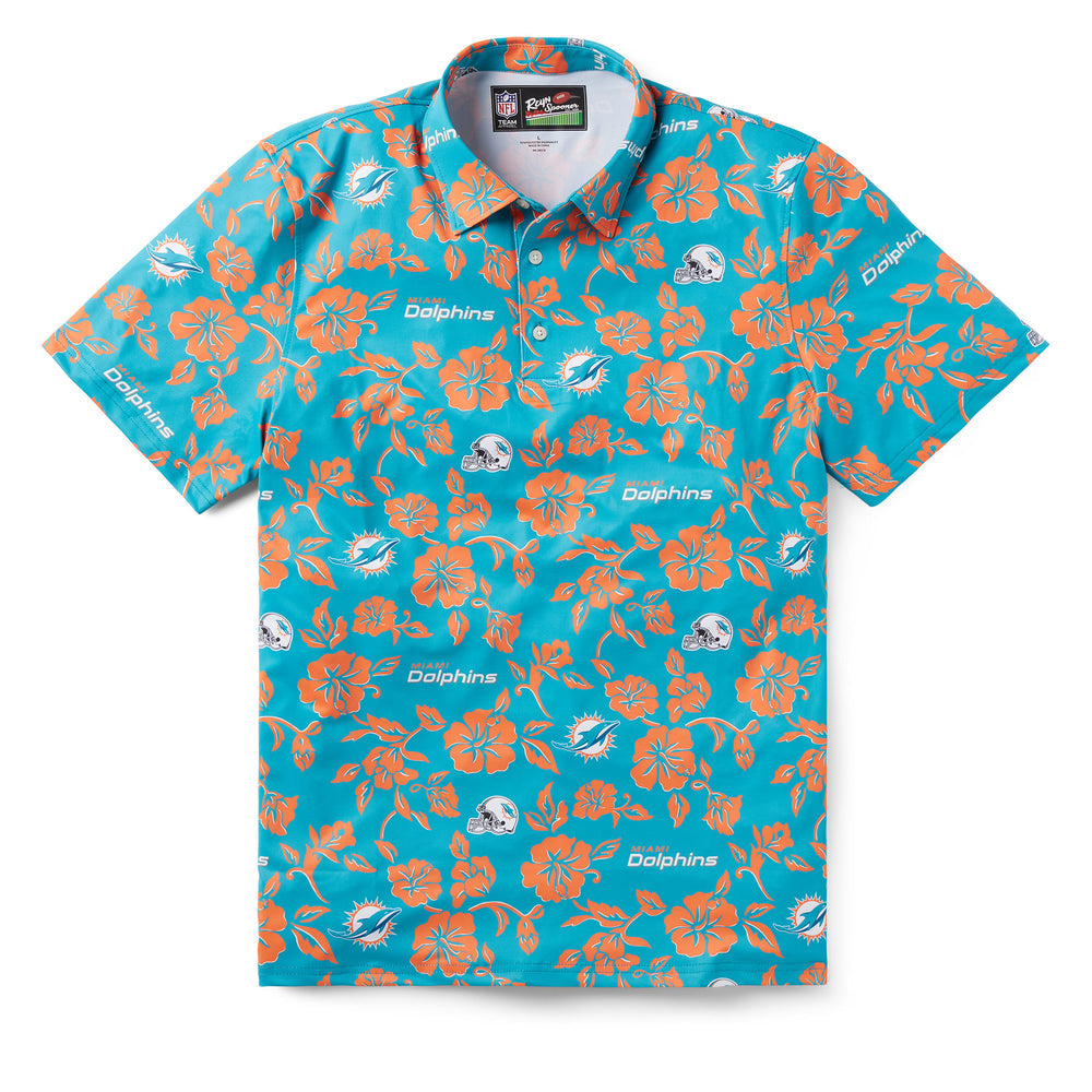 Miami Dolphins Reyn Spooner Performance Polo - Aqua