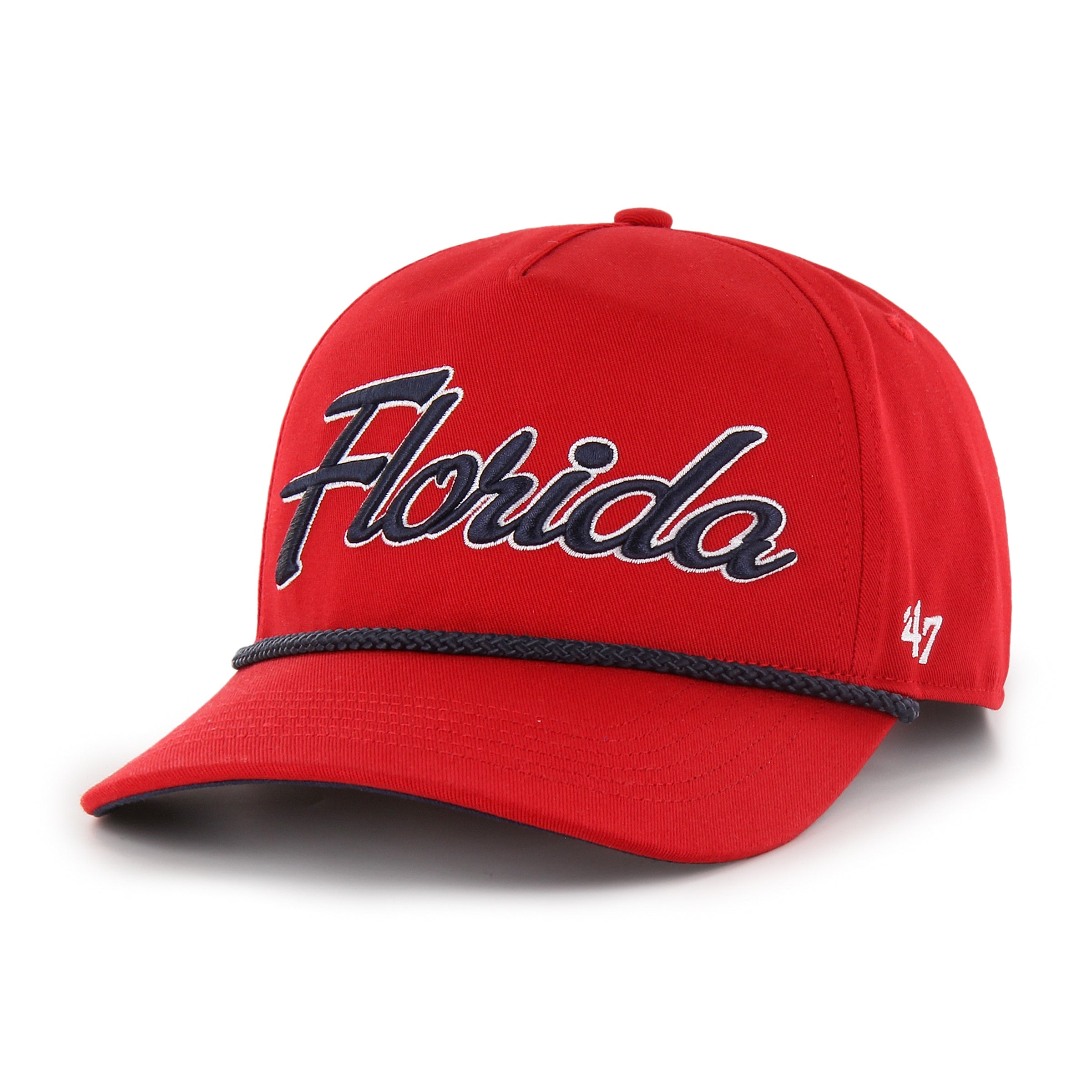 Florida Panthers 47 Brand Overhand Rope Hitch Adjustable Hat - Red