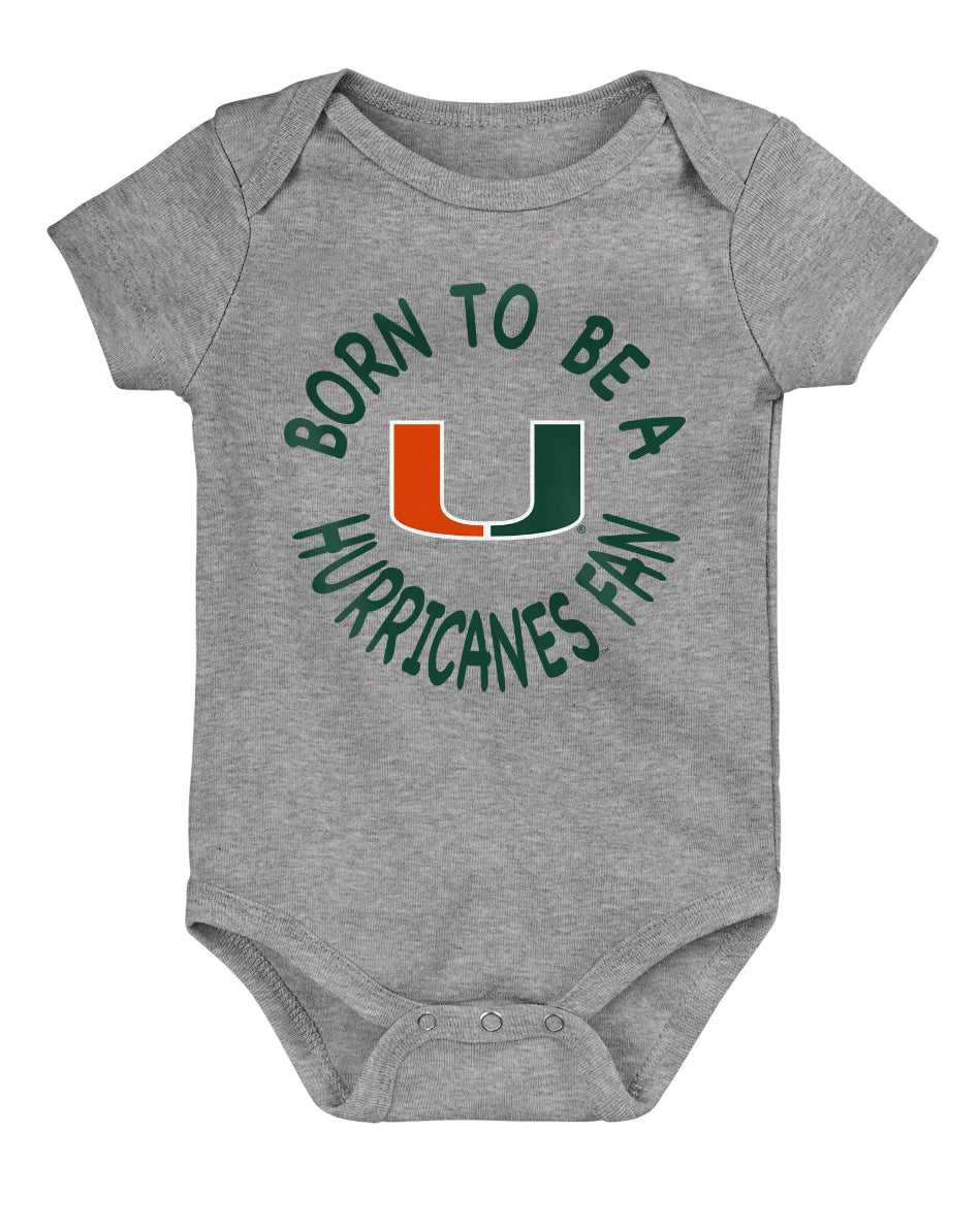 Miami Hurricanes Infant Born to Be Creeper set