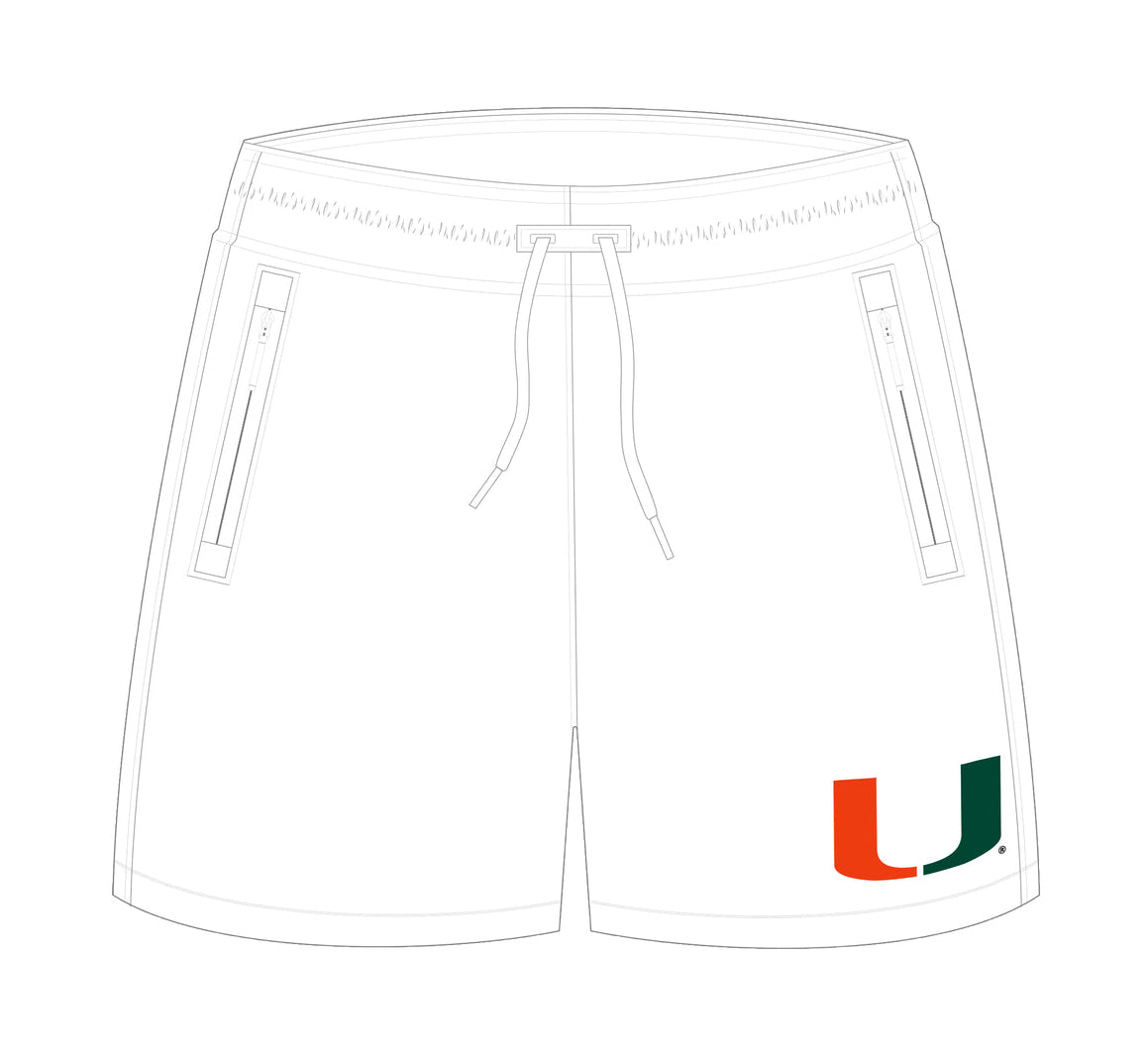 Miami Hurricanes adidas Women's Zero Dye Shorts -White