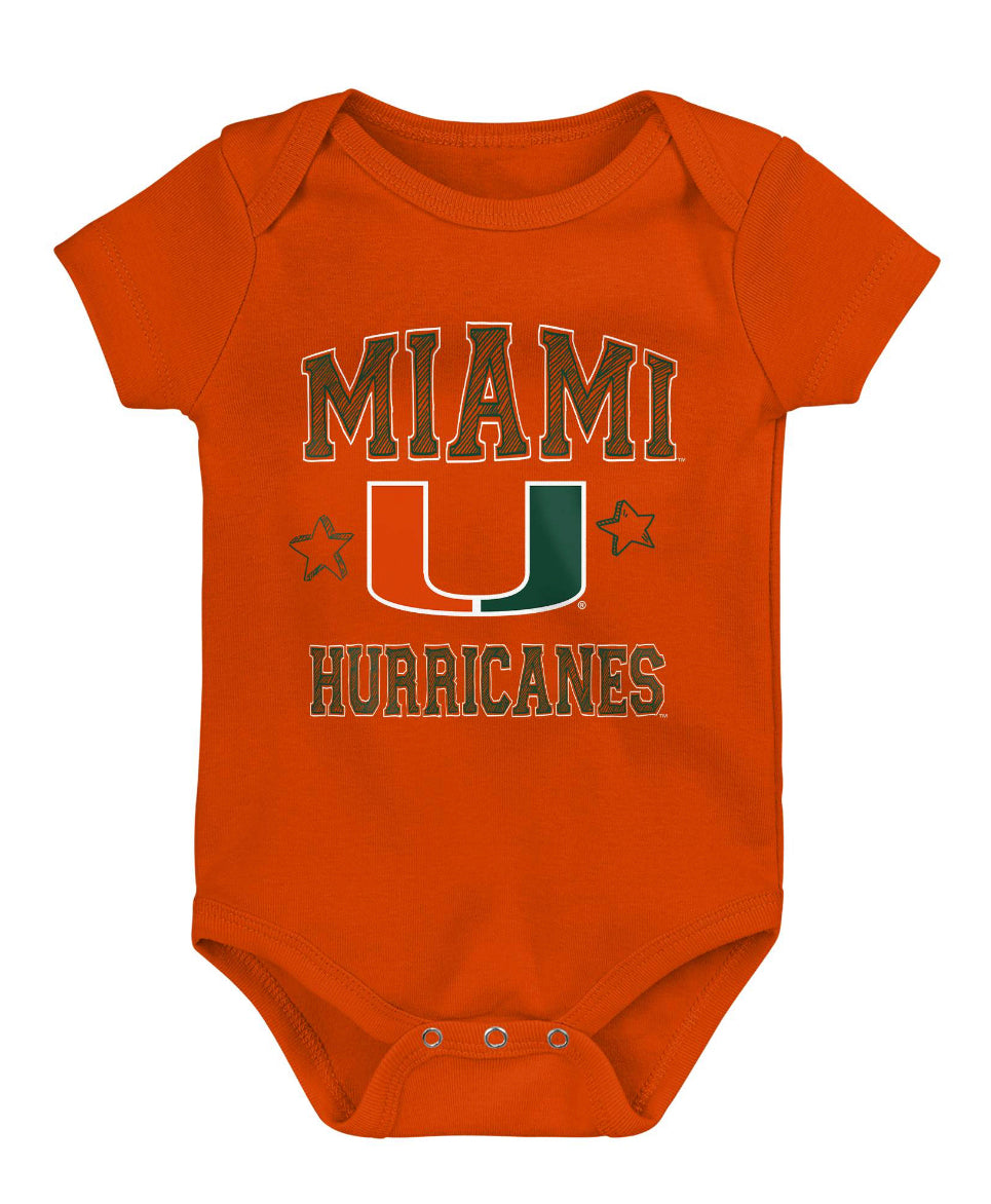 Miami Hurricanes Infant Born to Be Creeper set