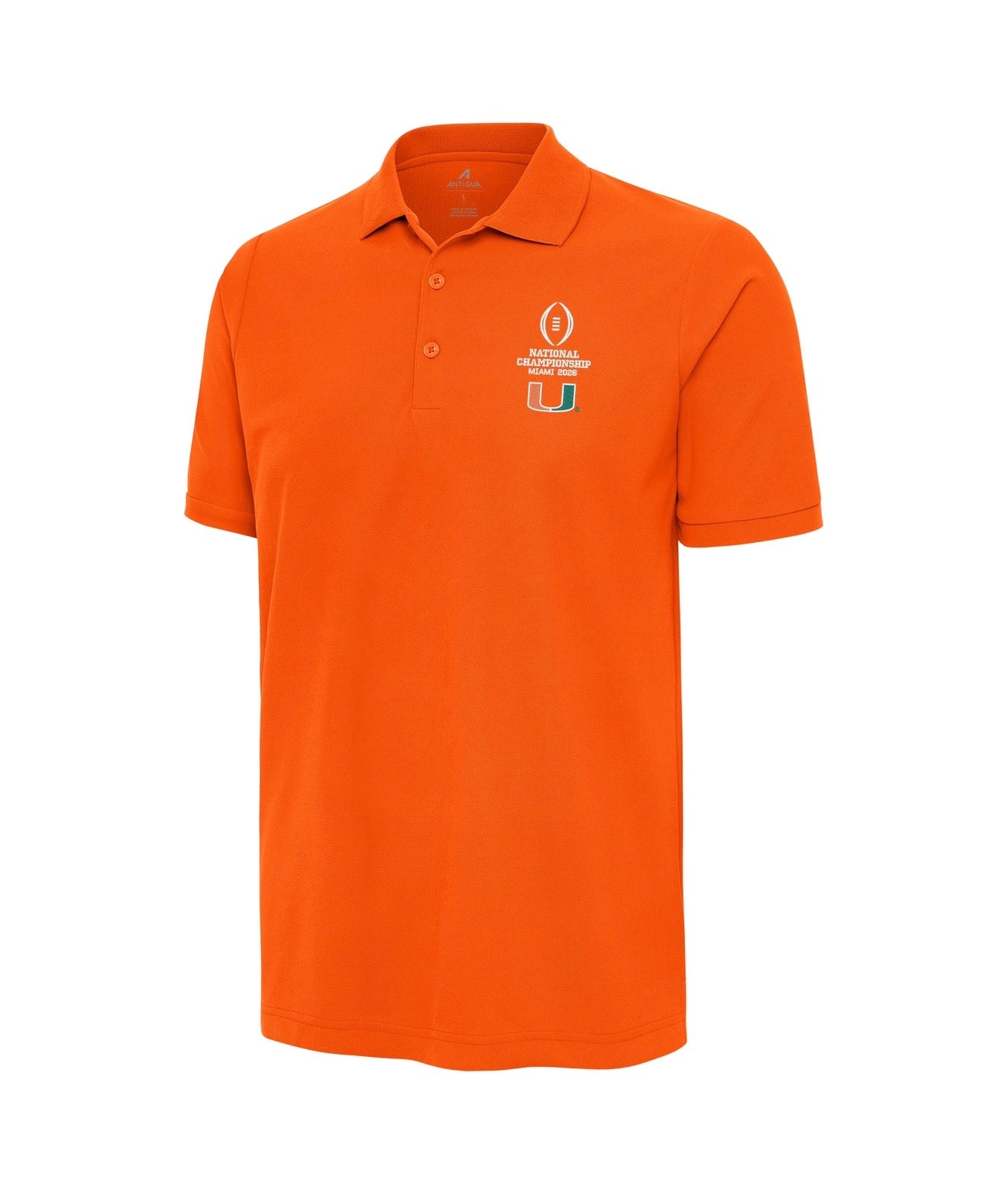 Miami Hurricanes Antigua CFP National Championship Game Legacy Pique Polo - Orange