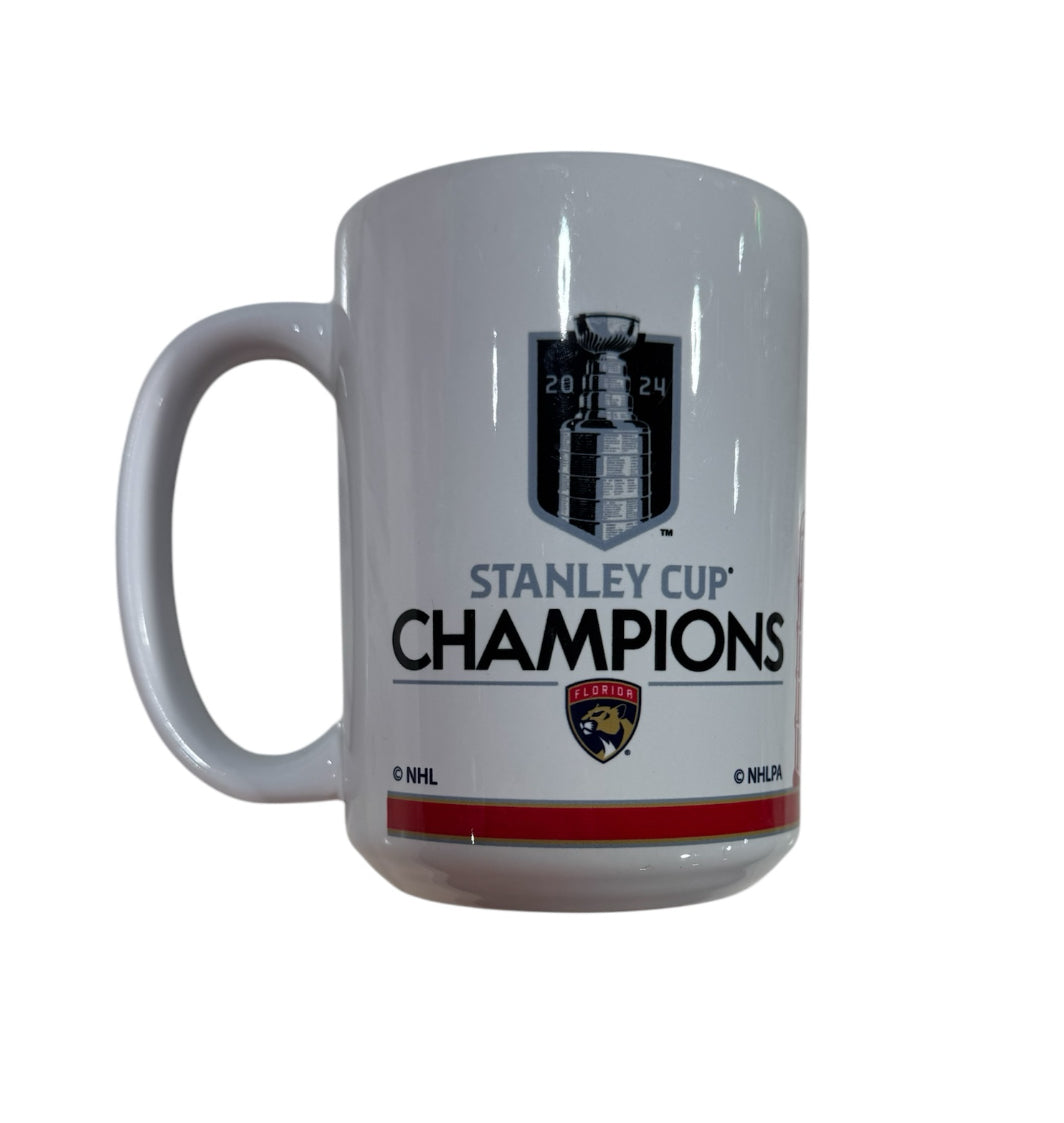Florida Panthers 2024 First Stanley Cup Champions Sublimated Roster Coffee Mug- 15 oz
