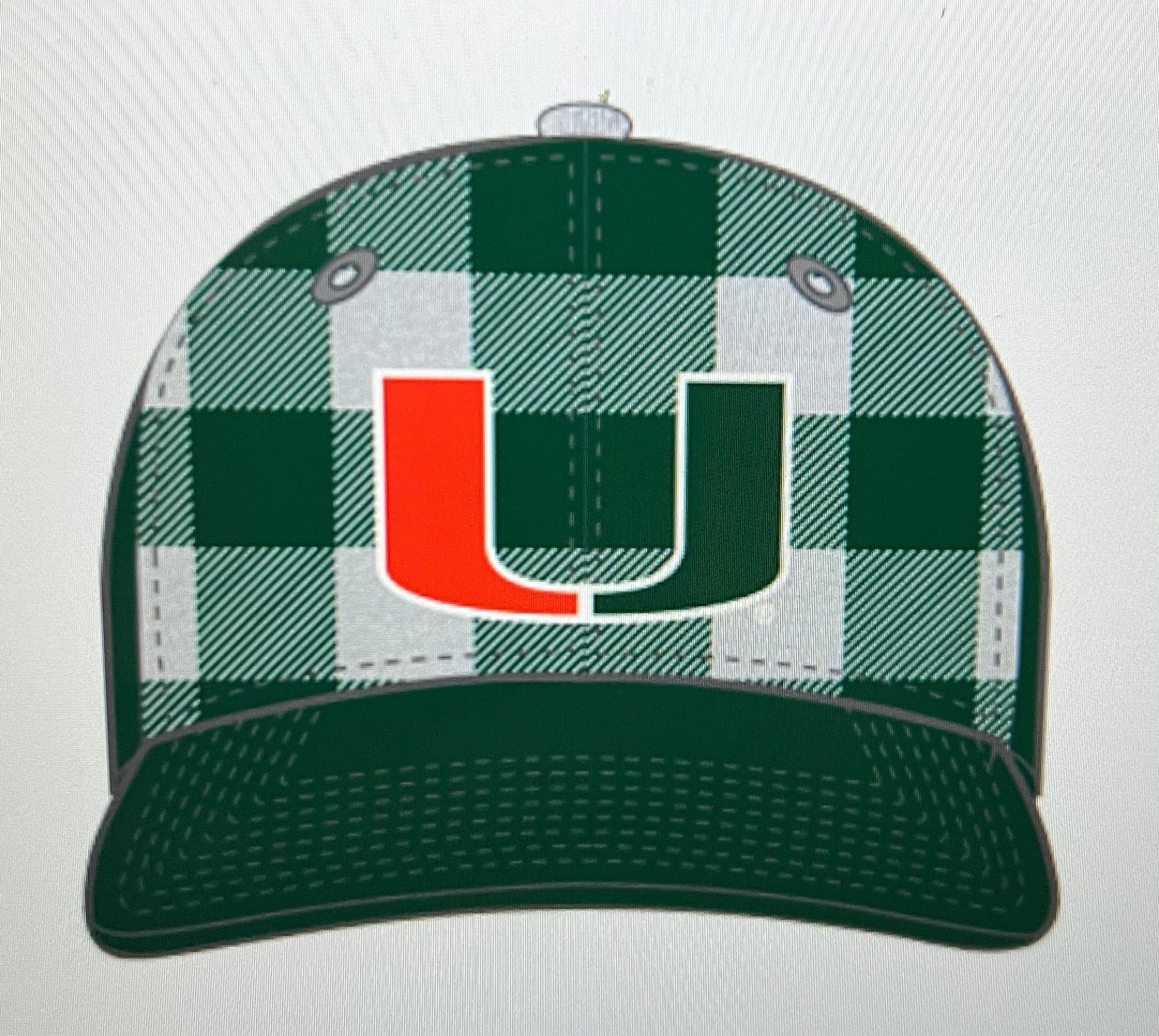 Miami Hurricanes TOW Jack Flannel Adjustable Hat - Green