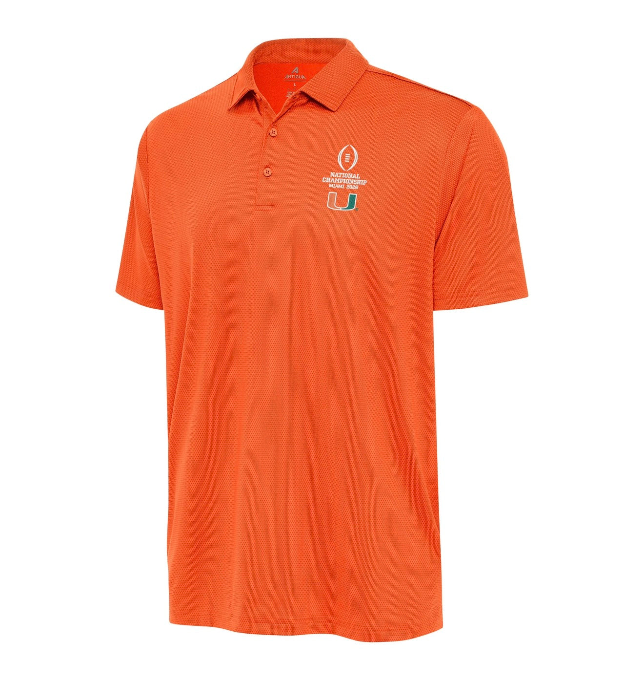 Miami Hurricanes Antigua CFP National Championship Game Ellipse Polo - Orange