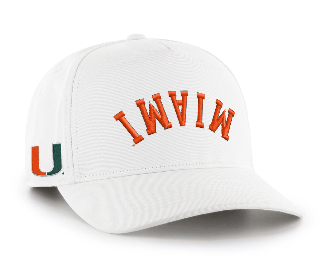 Miami Hurricanes 47 Brand Upside Down Hitch Hat - White
