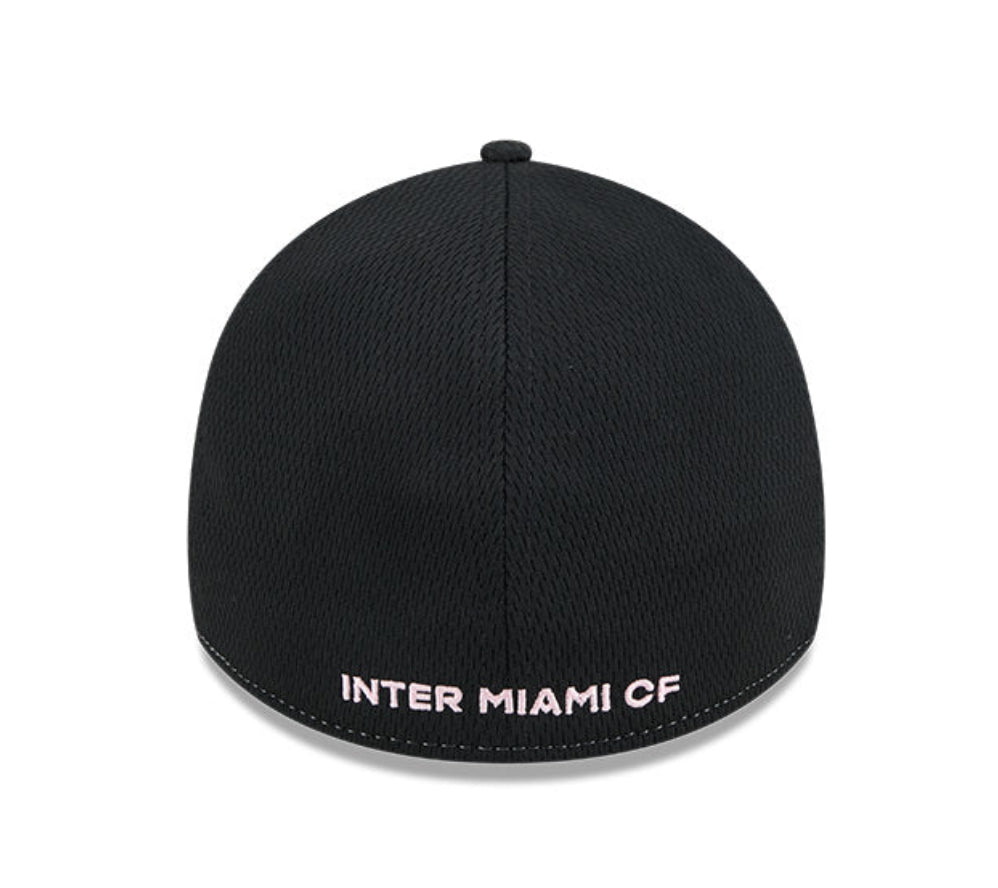 Inter Hat Inter Miami CF New Era 39Thirty Grey Panel Flex Fit Hat - Black/Grey