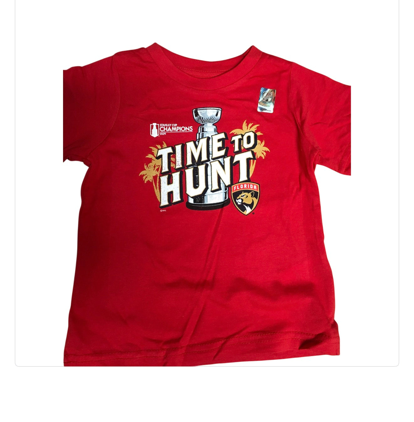 Florida Panthers NHL Infant Stanley Cup Champs Time To Hunt T-Shirt - Red