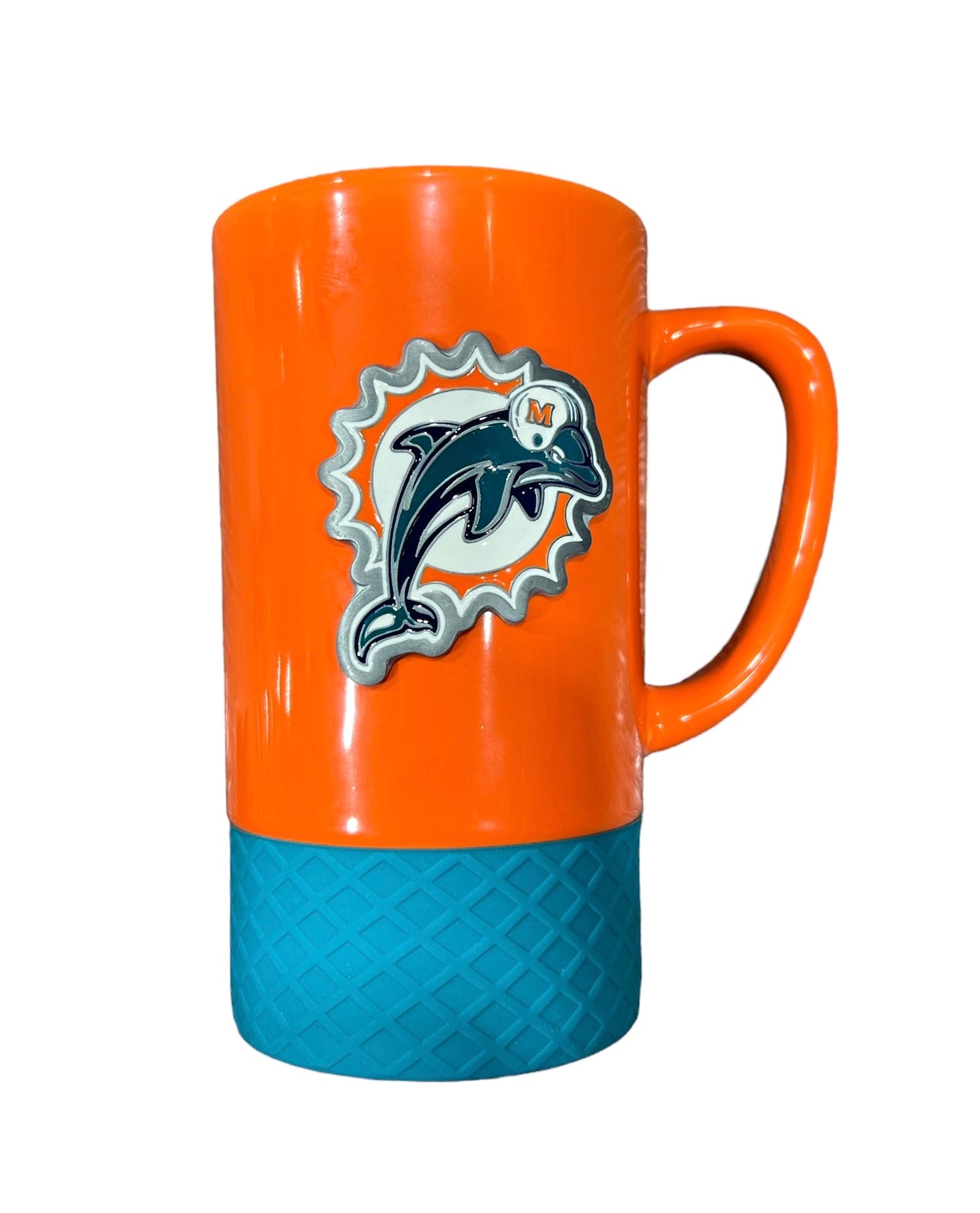 Miami Dolphins 18 oz Jump Mug - Orange w/Aqua Base