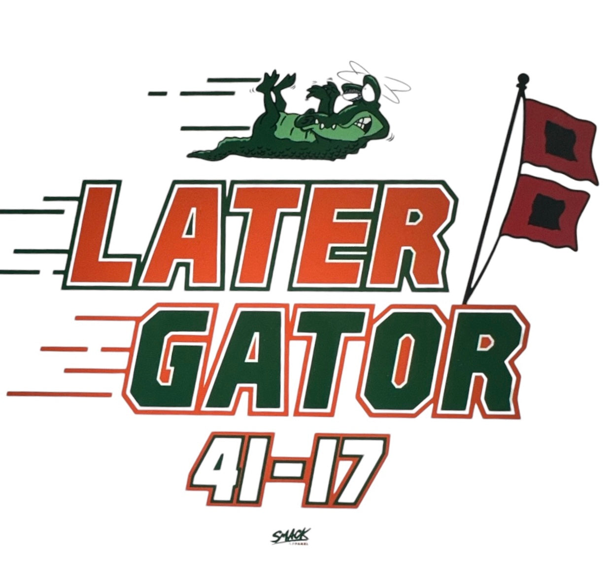 Later Gator T-Shirt by Smack Apparel - White