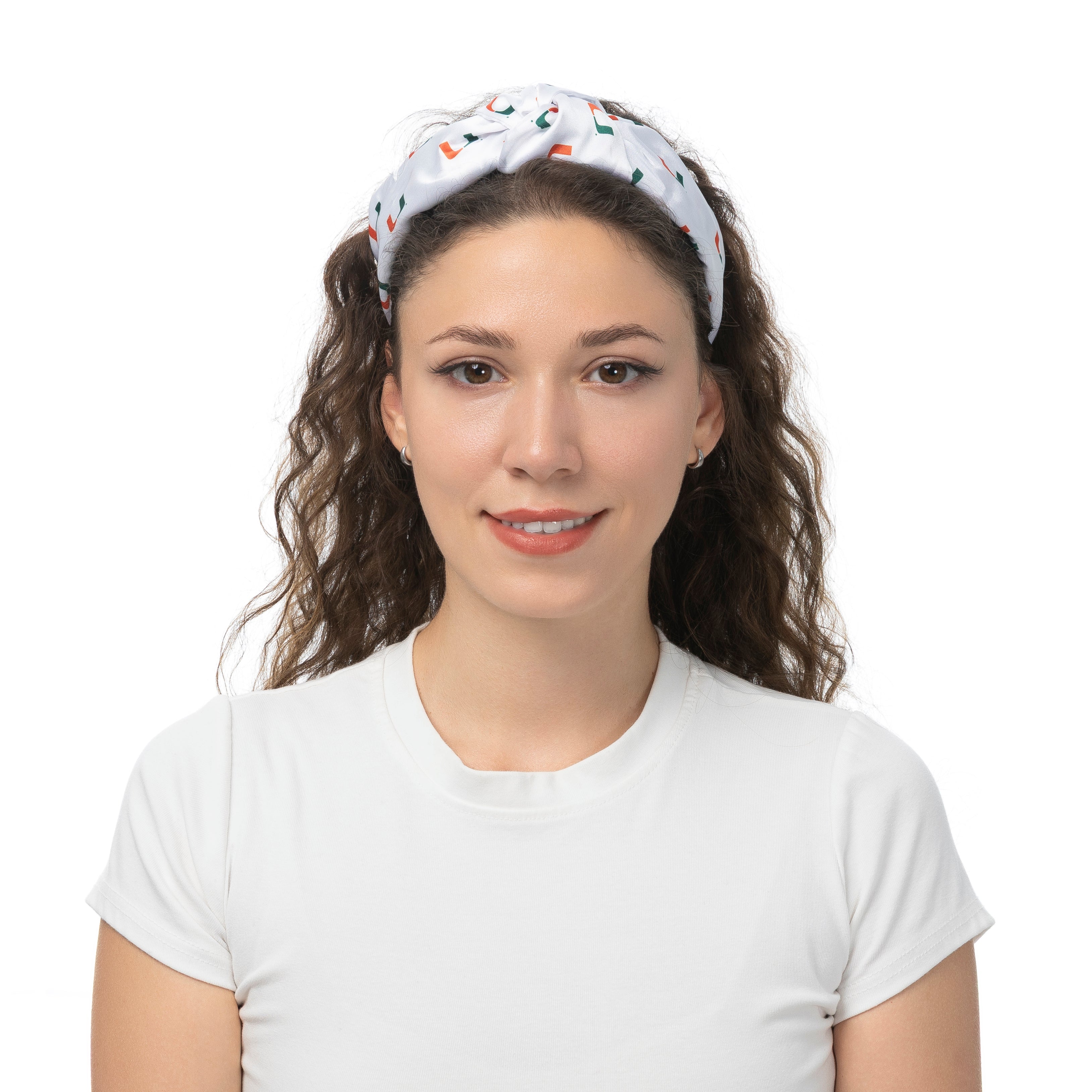 Miami Hurricanes Zoozatz Luxe Headband - White