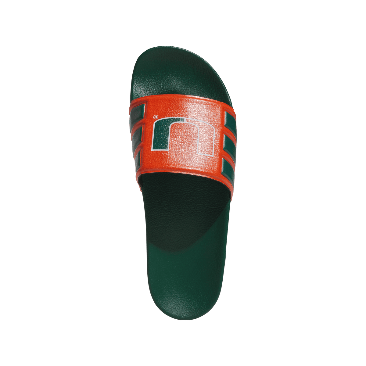Miami Hurricanes adidas 2026 Performance Shower Slides - Green/Orange