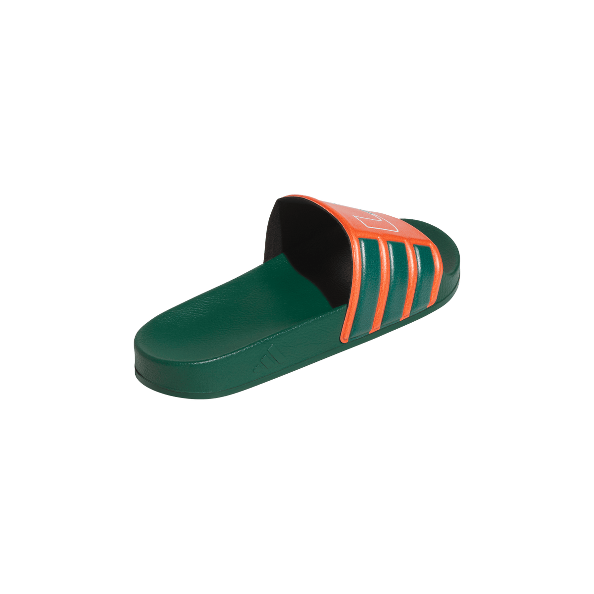 Miami Hurricanes adidas 2026 Performance Shower Slides - Green/Orange