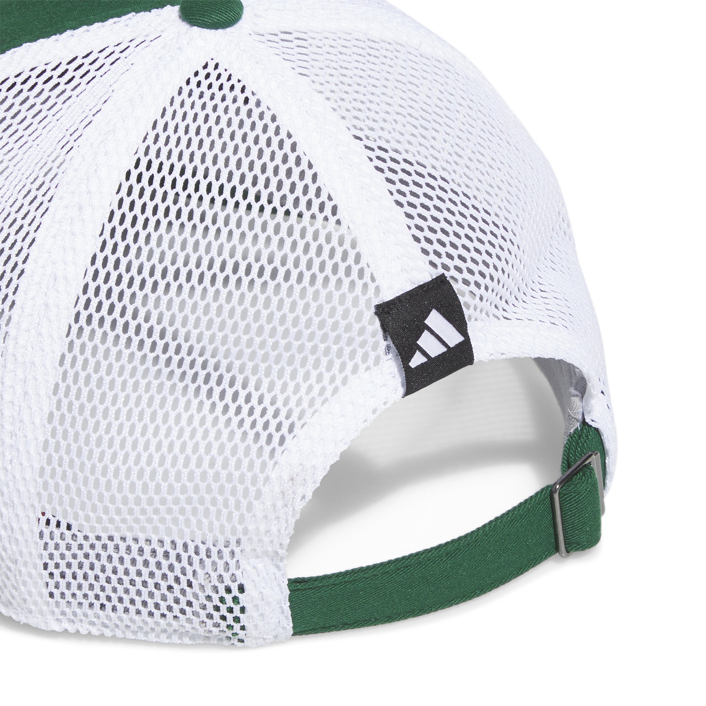 Miami Hurricanes adidas Primary Logo Slouch Adjustable Mesh Trucker Hat - Green/White