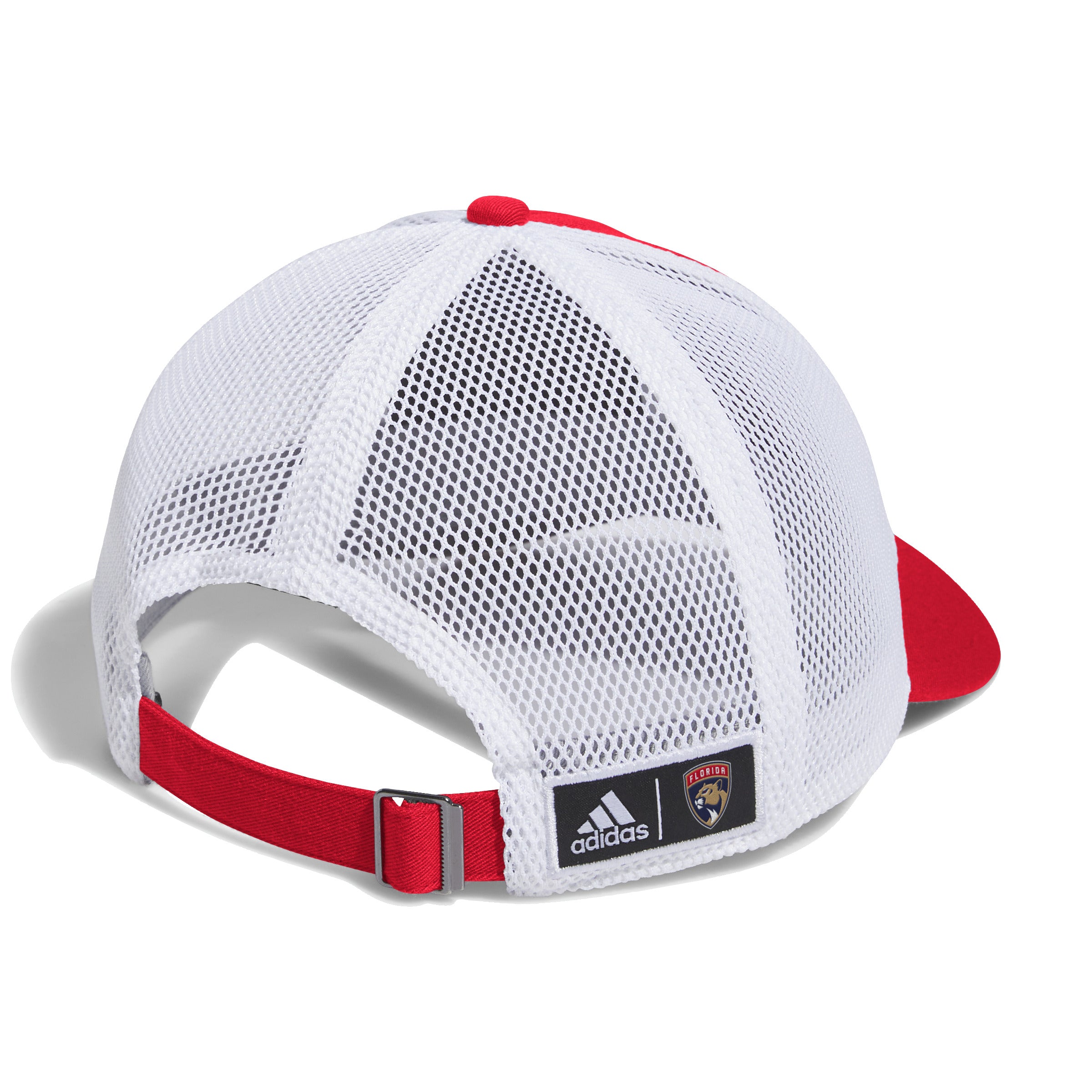 Florida Panthers adidas Stanley C Panther Adjustable Mesh Trucker Hat - Red/White