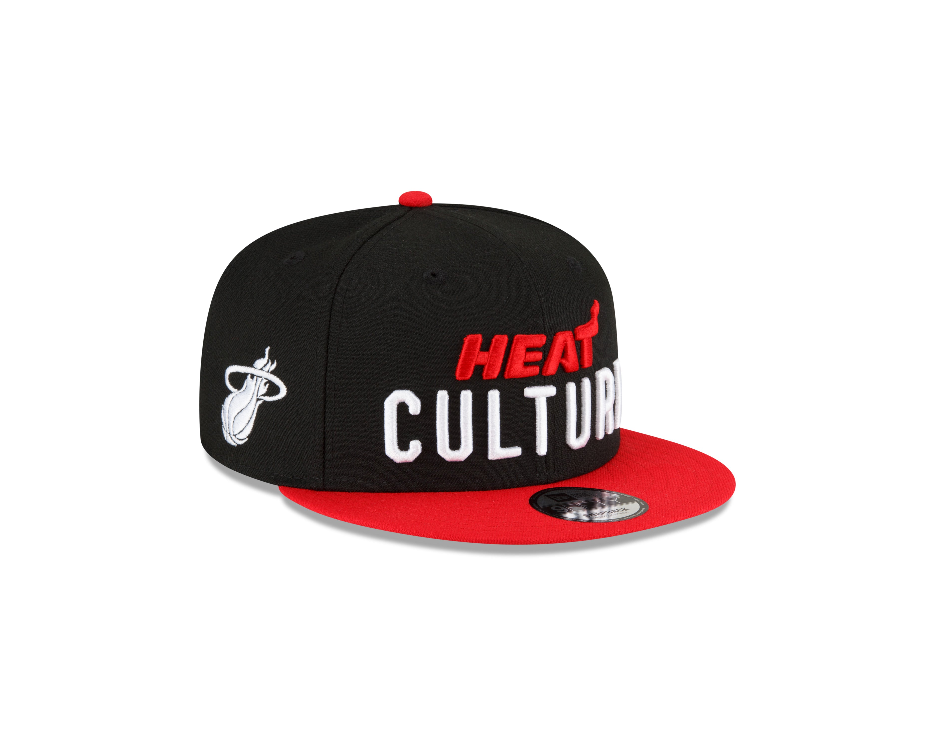 Miami Heat Youth New Era 2023 NBA City Edition 9Fifty Snapback Hat - Black