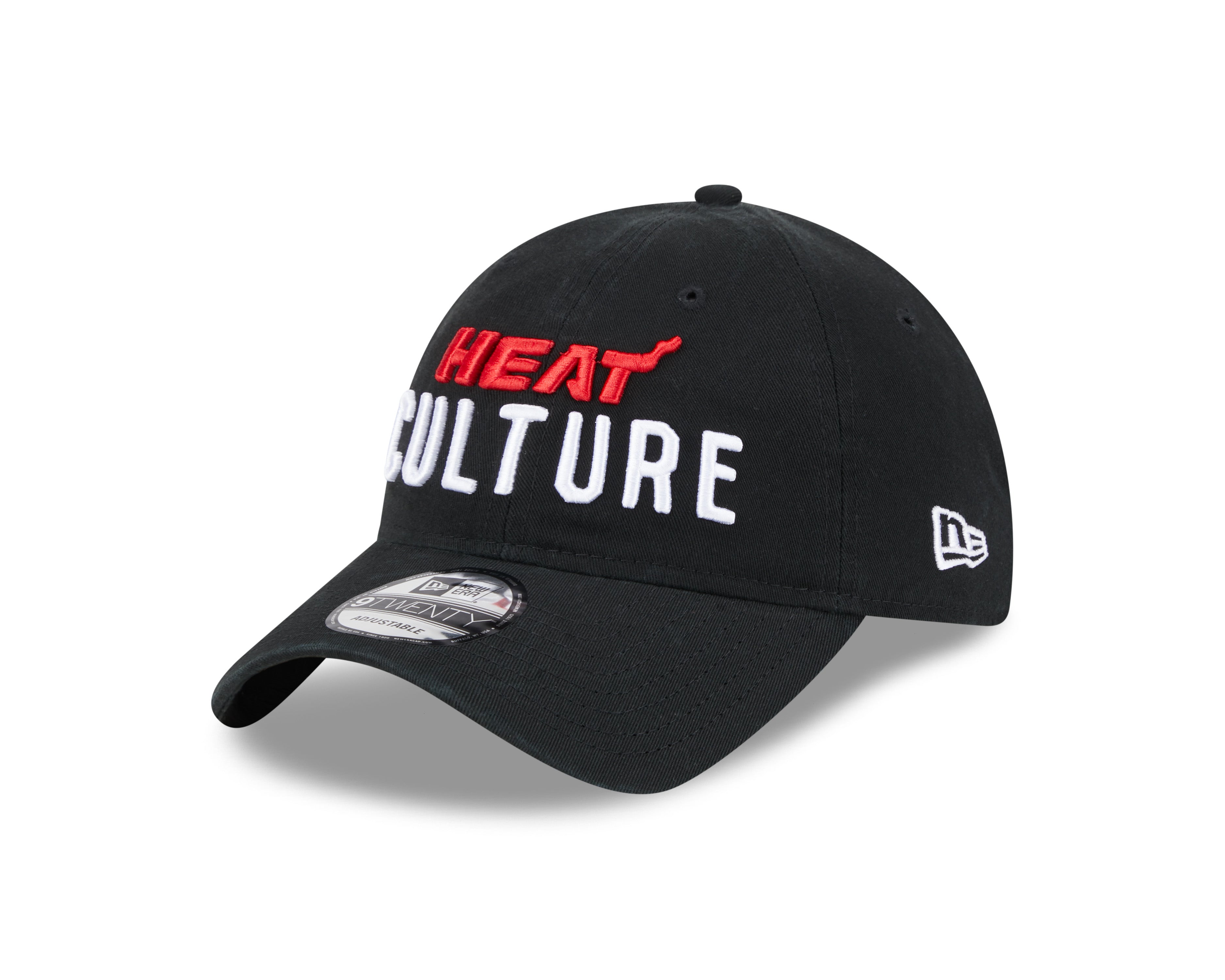 Miami Heat New Era 2023 NBA City Edition 9Twenty Adjustable Hat - Black
