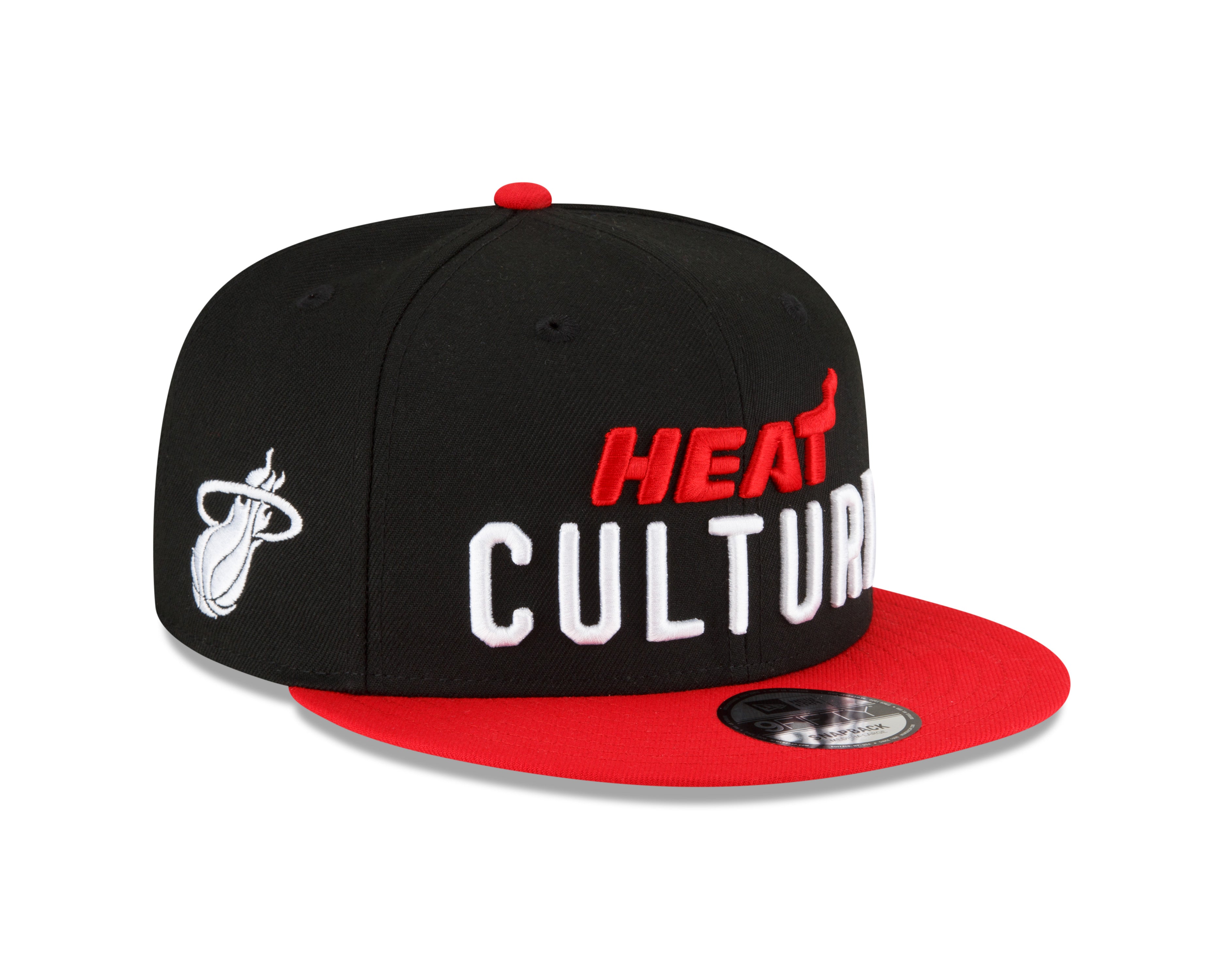 Miami Heat New Era 2023 NBA City Edition 9Fifty Snapback Hat - Black