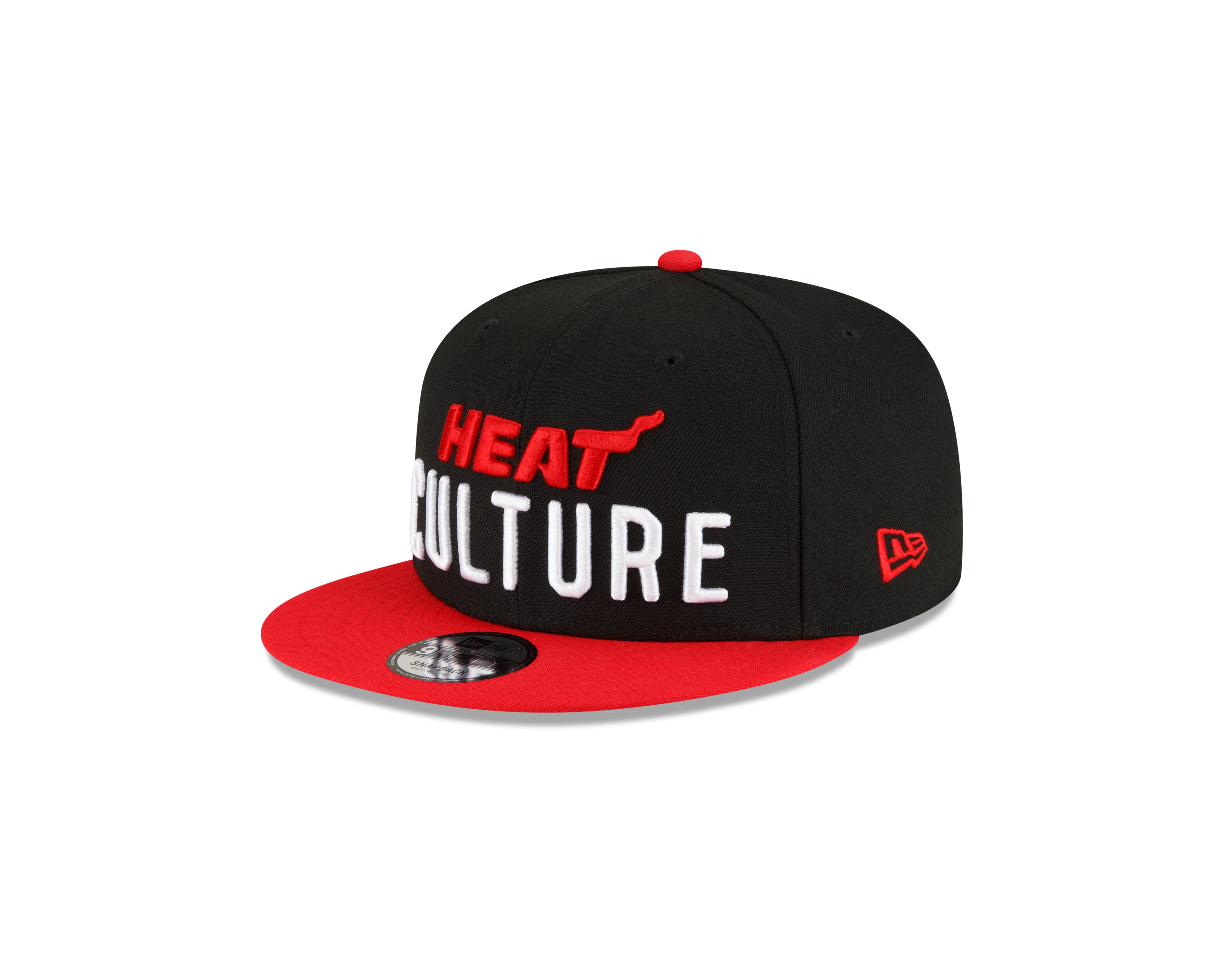 Miami Heat New Era 2023 NBA City Edition 9Fifty Snapback Hat - Black