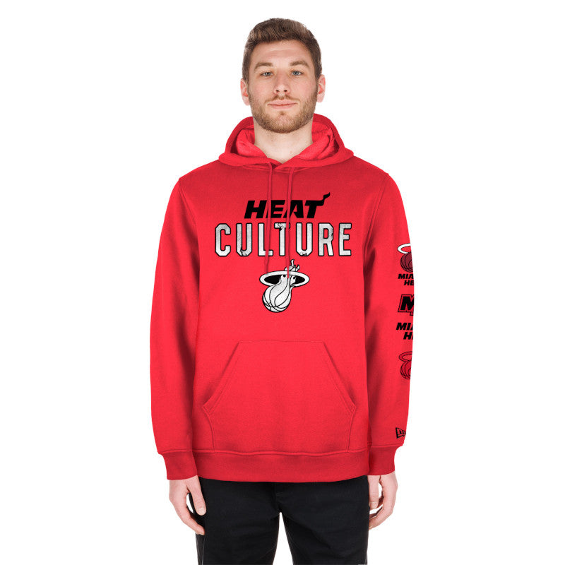 Miami Heat New Era 2023 Heat Culture City Edition Pullover Hoodie - Red