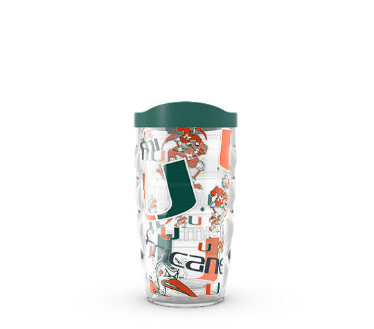 Miami Hurricanes 10 OZ Tervis Tumbler with Lid - All Over Design