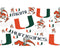 Miami Hurricanes Tervis Logos All Over w/ Lid - 16 oz