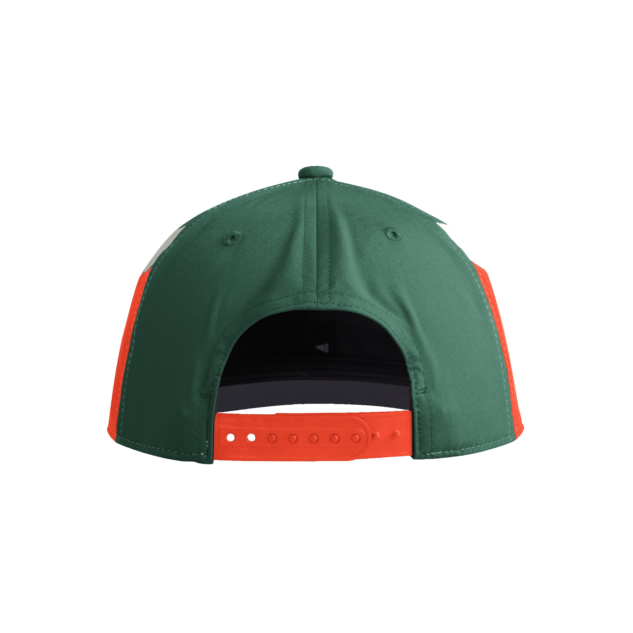 Miami Hurricanes 2023 adidas Players Pack Snapback Hat - Green/Orange