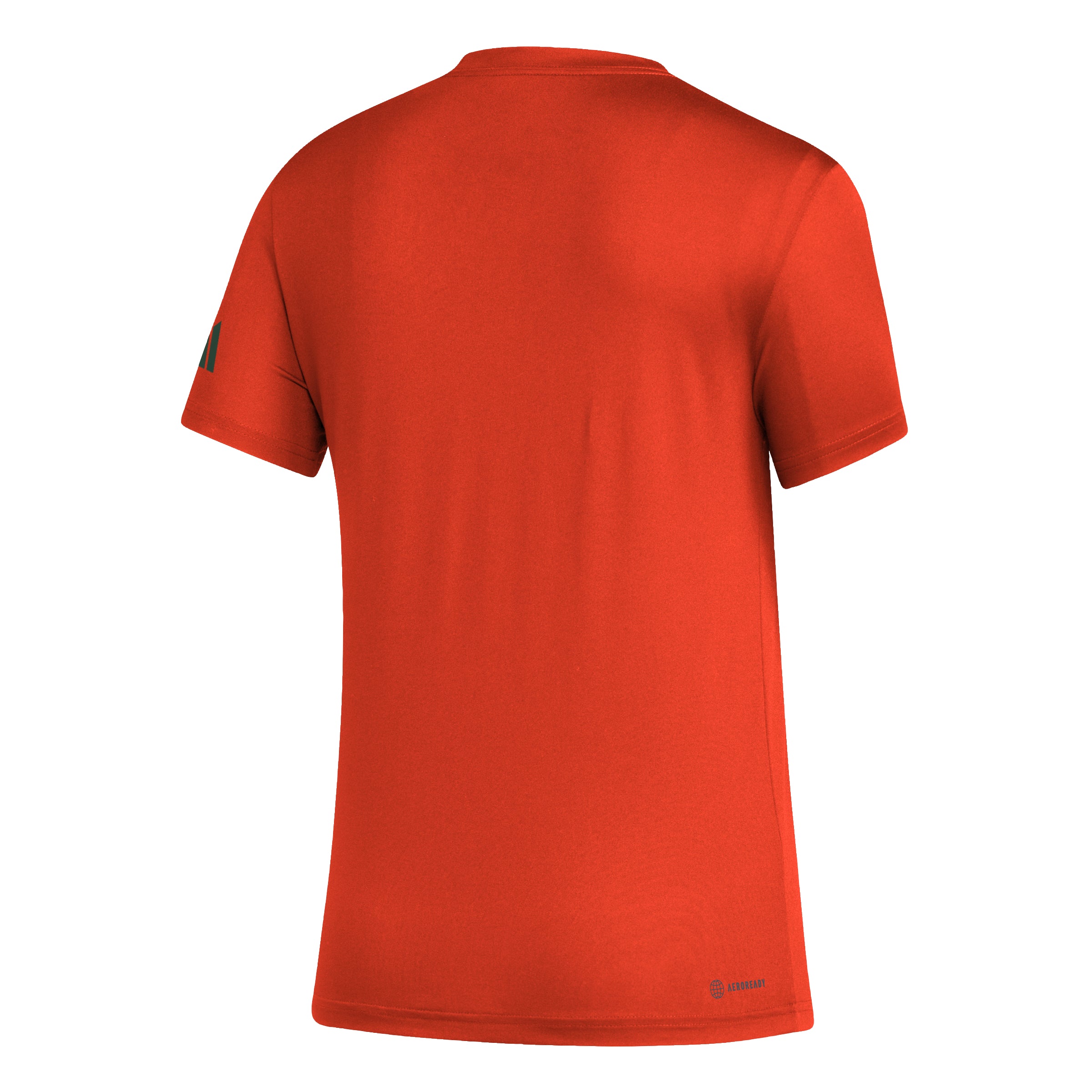 Miami Hurricanes 2023 adidas Women's Mighty Mascot Pregame T-Shirt - Orange