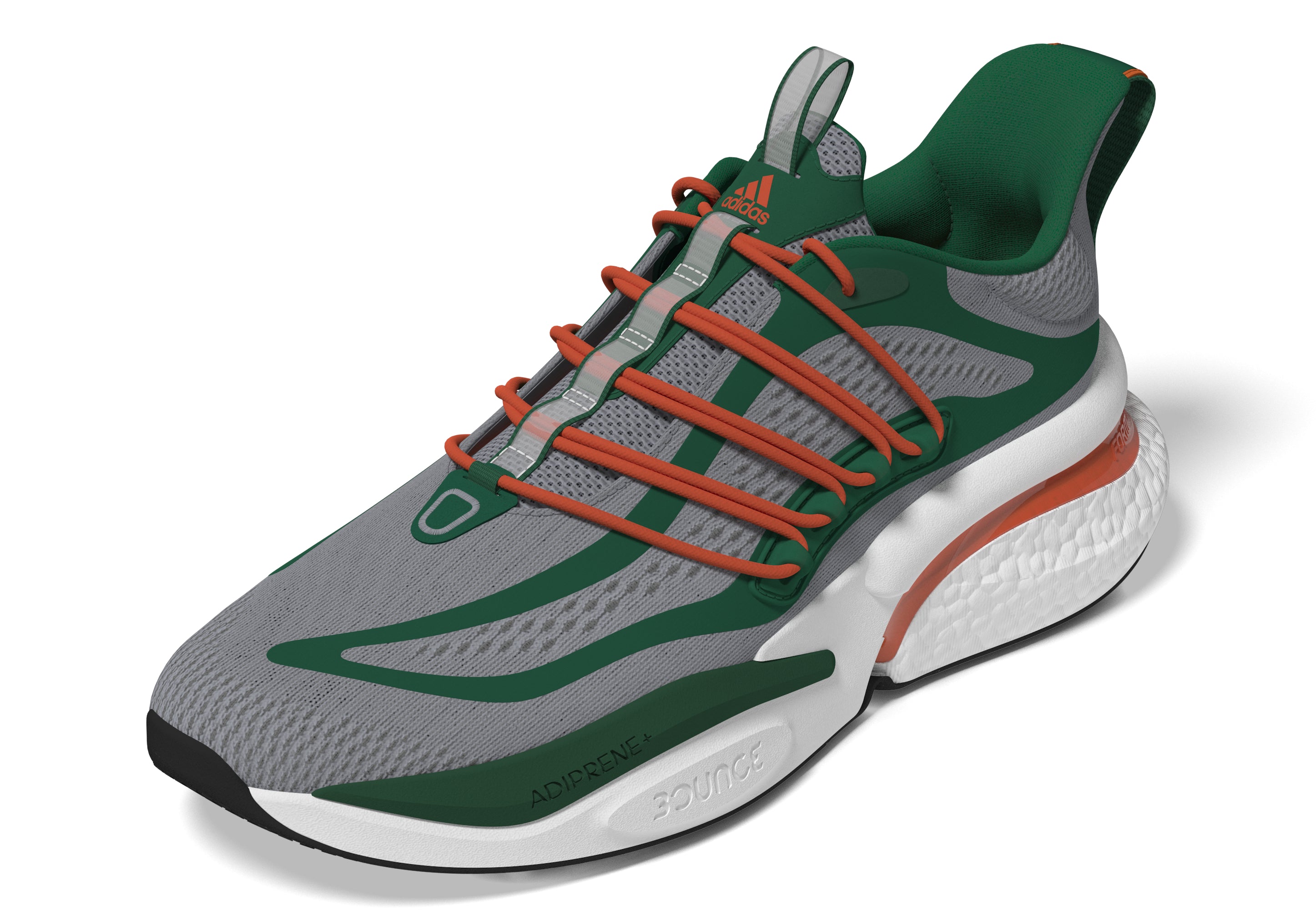 Miami Hurricanes Alphaboost v1 Shoes Grey