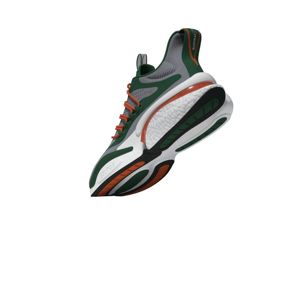 Miami Hurricanes Alphaboost v1 Shoes - Grey
