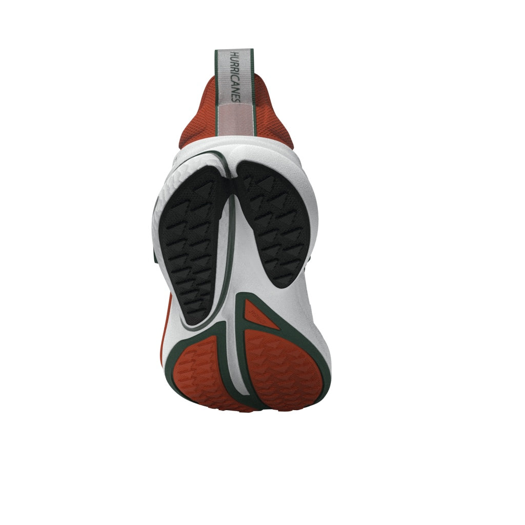 Miami Hurricanes adidas 2024 AlphaBoost V2 Shoes - White/Orange