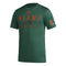 Miami Hurricanes adidas Basketball Court Aeroready Pregame T-Shirt - Green