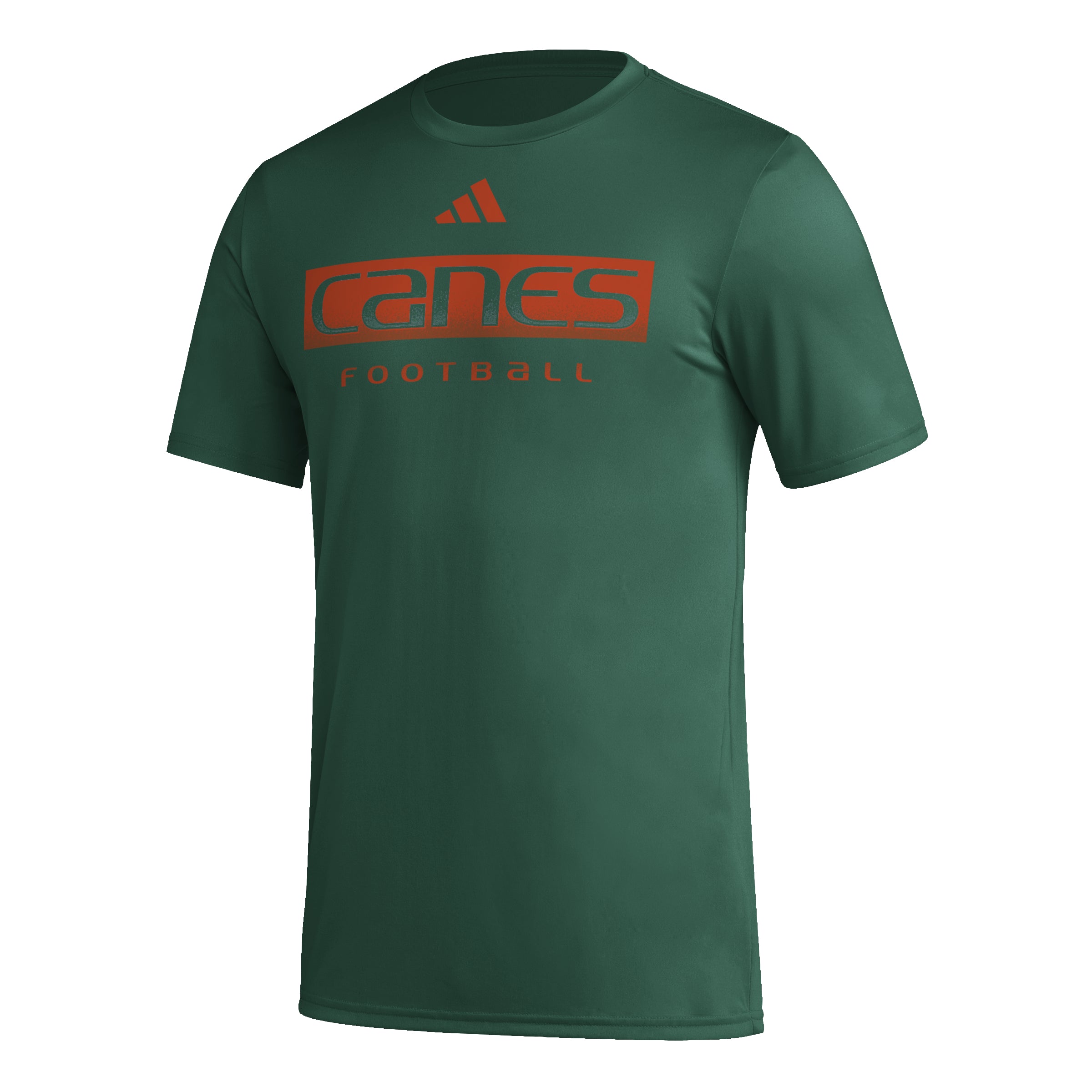 Miami Hurricanes adidas Football Practice AEROREADY Pregame T-Shirt - Green
