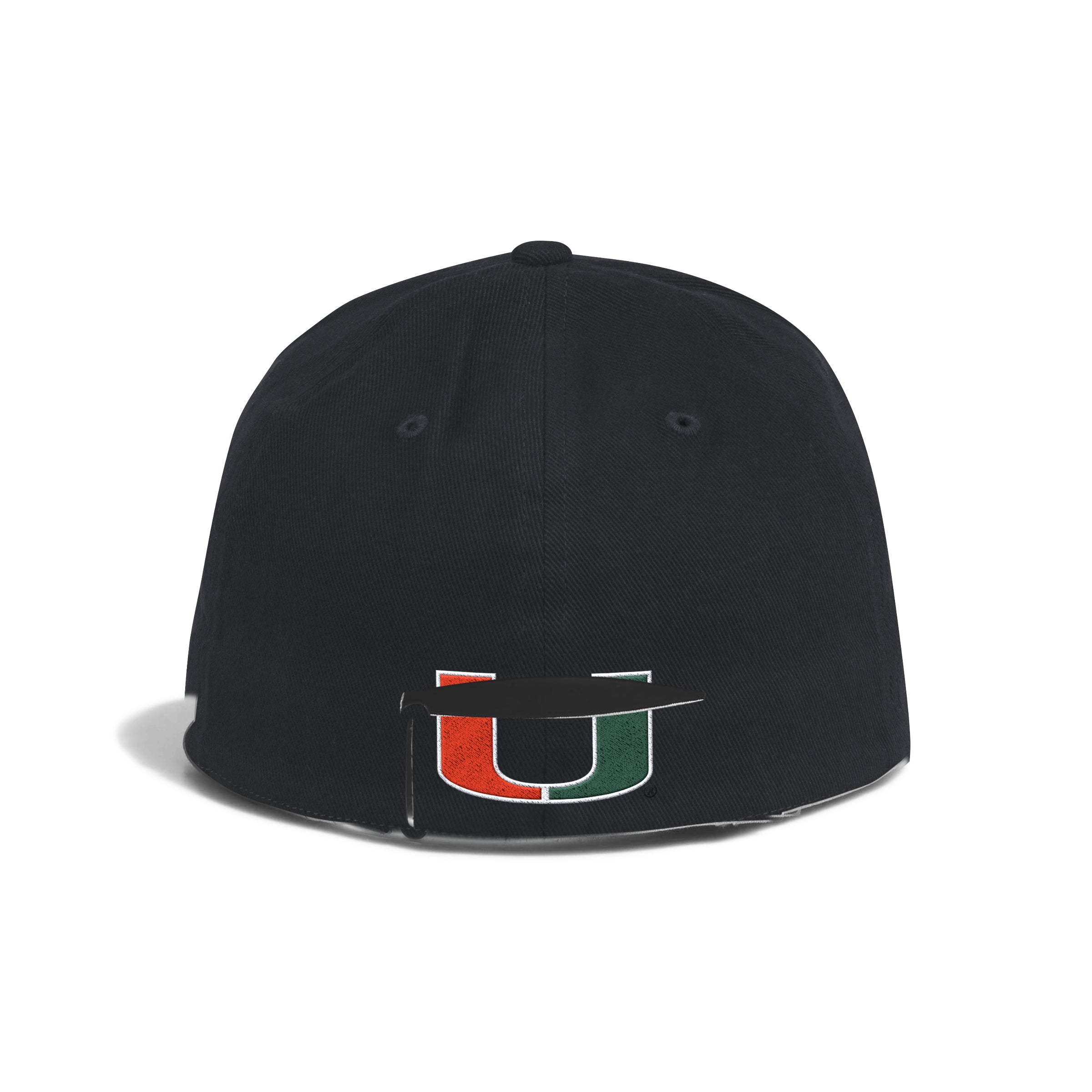 Miami Hurricanes adidas Locker Slogan Unstructured Stretch Fit Hat - Black