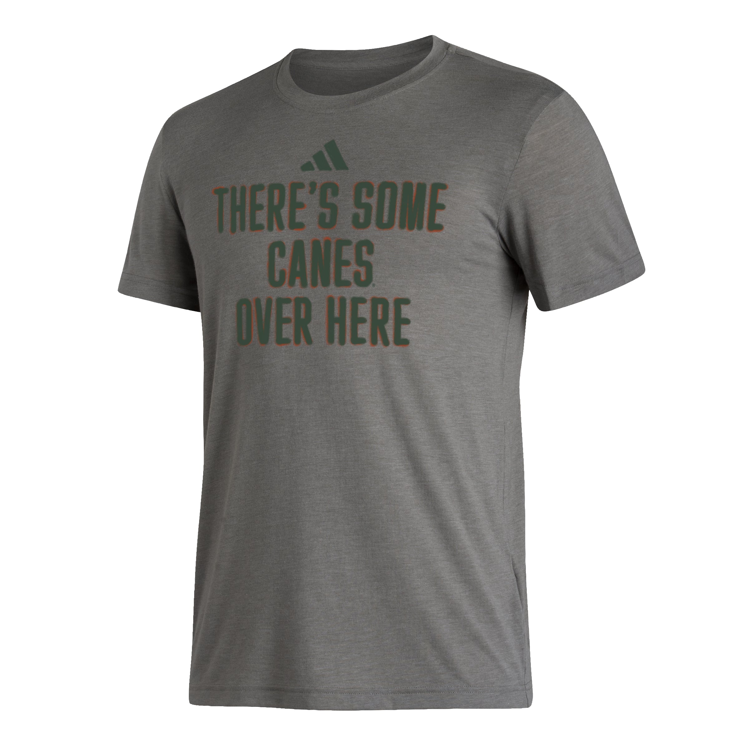 Miami Hurricanes adidas Canes Over Here Tri-blend T-Shirt - Grey